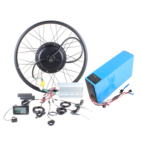5000w Brushless Direct Hub Motor Kit Front And Rear Wheel Electric Bike Conversion Kit